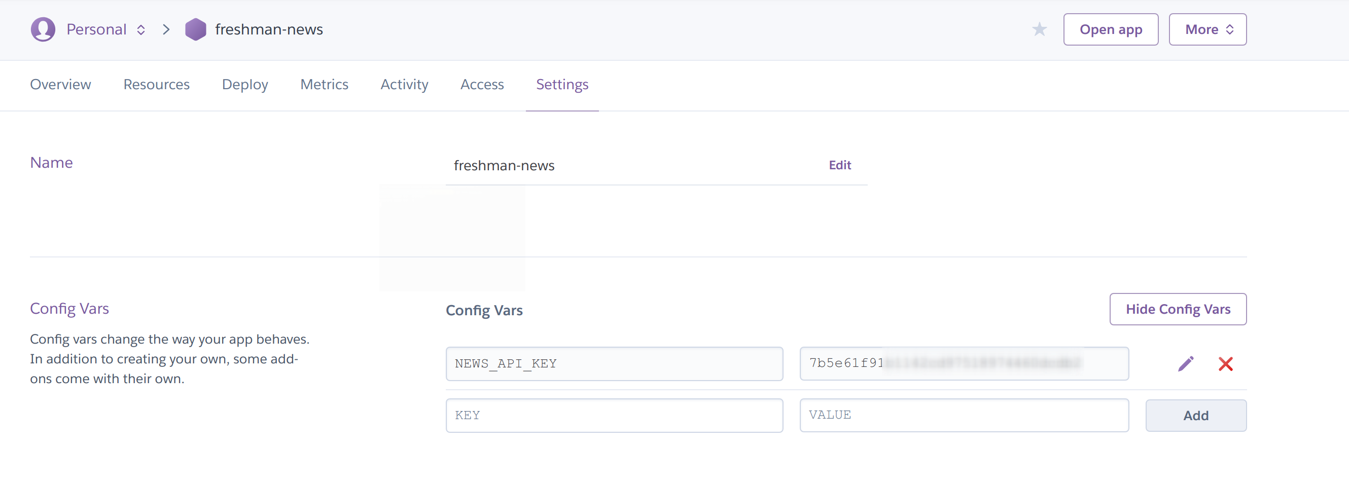 Heroku config variables